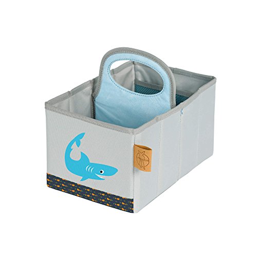 Lässig 1541001427 Wickeltisch Organizer ? Nursery Caddy, Shark Ocean von LÄSSIG