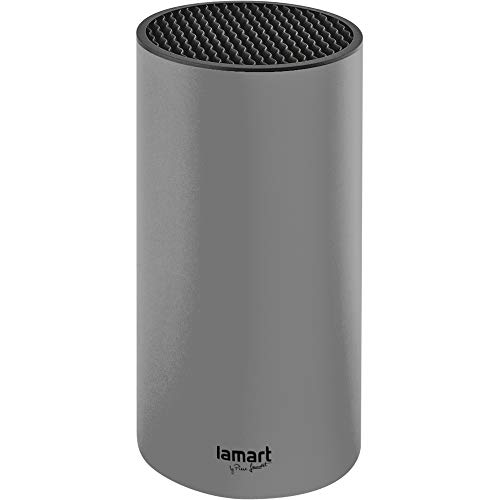 lamart Messerblock, Grau, 11 cm x 22,5 cm, Grau/Schwarz von Lamart