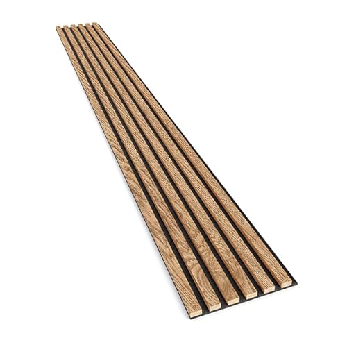 Lameo Lamellenwand 270x30x2,5cm - Holzpaneele - Wandverkleidung - Schalldämpfende Platten - Akustikpaneele - Wandpaneele Holz - Lamellenvorhang - Lamellenwand für Hause (Eichenfurnier) von Lameo