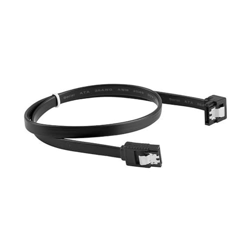 LANBERG SATA-Datenkabel II (6GB/S) F/F 50 cm; Metall Clips Angled Black von Lanberg