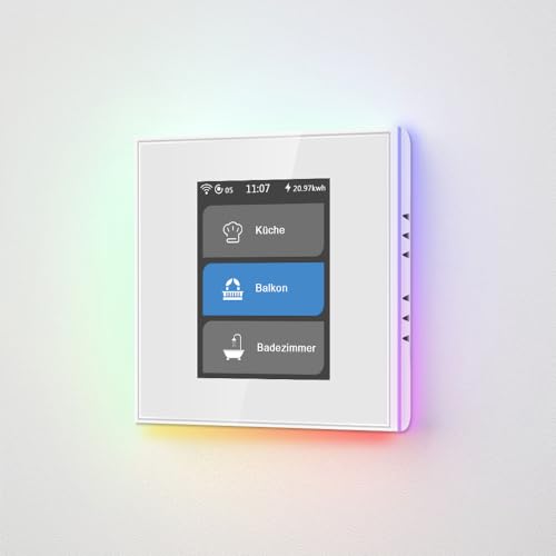 LANBON LCD 1/2/3 Gang Smart Lichtschalter L8-HS, für den Einsatz im ganzen Haus, 2-Wege, über Mesh-WLAN, unterstützt Alexa und Google Home, benötigt Neutralleiter von Lanbon