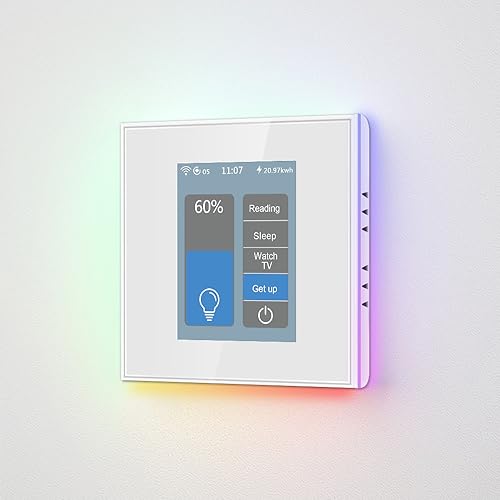 LANBON LCD-1-Gang-Smart-Dimmschalter, L8-HD, von Mesh-WLAN, kein Drop & Lag, 2-Wege, unterstützt Alexa und Google Home, neutraler Draht erforderlich von Lanbon