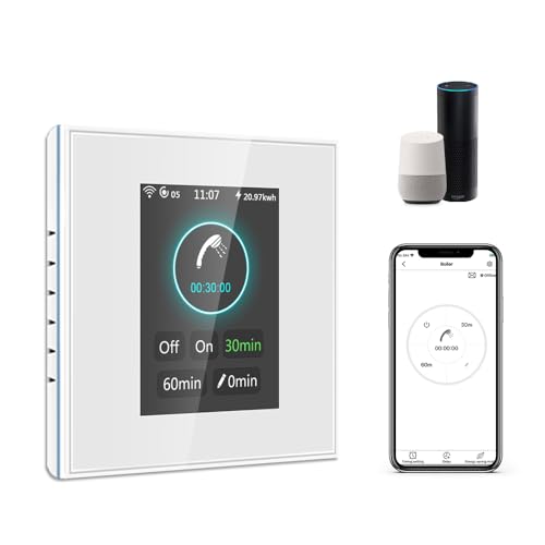 LANBON LCD 20A Warmwasserbereiter Zeitschaltuhr L8-HB, WiFi Smart Electric Boiler Controller, unterstützt Alexa und Google Home, 4400 W von Lanbon