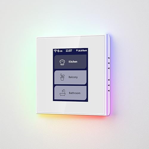 LANBON LCD-L8-Smart-Lichtschalter/Vorhangschalter für großes Haus, 5-in-1, von WiFi-Mesh wird nie offline, unterstützt Alexa, Google Home, Siri, Home, Neutraldraht erforderlich, kein Hub (SL.EU-Weiß) von Lanbon