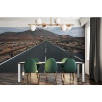 Berglandschaft Abnehmbares Vinyl Wandbild/Peel & Stick Road Landscape Tapete Straßenlandschaft Druck von LandscapeWalls