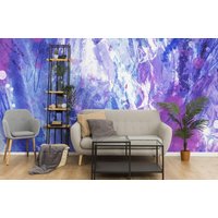 Blaue Achat Tapete Wandbild/Peel & Stick Blue Aquarell Foto von LandscapeWalls