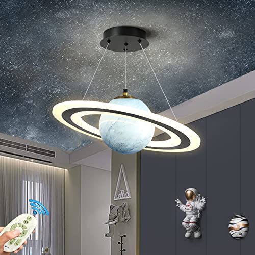 Kinderzimmer Lampe LED Pendelleuchte Planet Kinderzimmerlampe Dimmbar mit Fernbedienung Hängelampe Modern Rund Design Hängeleuchte Mädchen Jungen Mädchen Baby Kinder Schlafzimmer Pendellampe (Blau) Kinderzimmer Lampe LED Pendelleuchte Planet Kinderzimmerlampe Dimmbar mit Fernbedienung Hängelampe Modern Rund Design Hängeleuchte Mädchen Jungen Mädchen Baby Kinder Schlafzimmer Pendellampe (Blau) von Lanekd