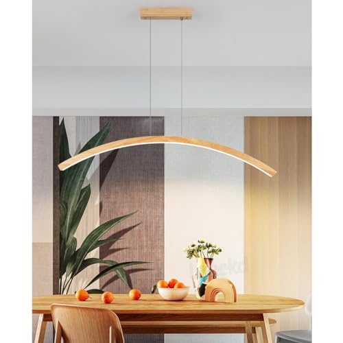 L100cm Pendelleuchte Holz Esstisch Esszimmer Lampen LED Hängelampe 3000K Retro Hängeleuchte Wohnzimmer Küche Büro Hängend Leuchte Moderne linear Kronleuchter Esstischlampe Pendant Lampe Warmes Licht L100cm Pendelleuchte Holz Esstisch Esszimmer Lampen LED Hängelampe 3000K Retro Hängeleuchte Wohnzimmer Küche Büro Hängend Leuchte Moderne linear Kronleuchter Esstischlampe Pendant Lampe Warmes Licht von Lanekd
