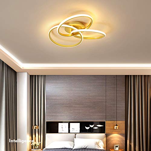 LED Deckenleuchte Modern Design 3 Rund Ring Wohnzimmer Lampen LED Schlafzimmerlampe Wohnungs Deko Decke Pendelleuchte Dimmbar mit Fernbedienung Chic Minimalismus Flur Landhaus Zimmer Badezimmer Lampe von Lanekd