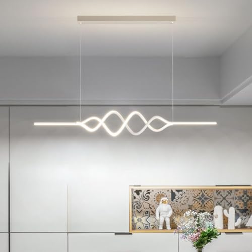LED Pendelleuchte Esstisch Hängelampe 100CM Büro Decke Hängeleuchte Modern Spirale Weiß Designer Pendellampe Dimmbar Höhenverstellbar Esszimmerlampe für Küche Büro Schlafzimmer (white, L100CM) LED Pendelleuchte Esstisch Hängelampe 100CM Büro Decke Hängeleuchte Modern Spirale Weiß Designer Pendellampe Dimmbar Höhenverstellbar Esszimmerlampe für Küche Büro Schlafzimmer (white, L100CM) von Lanekd