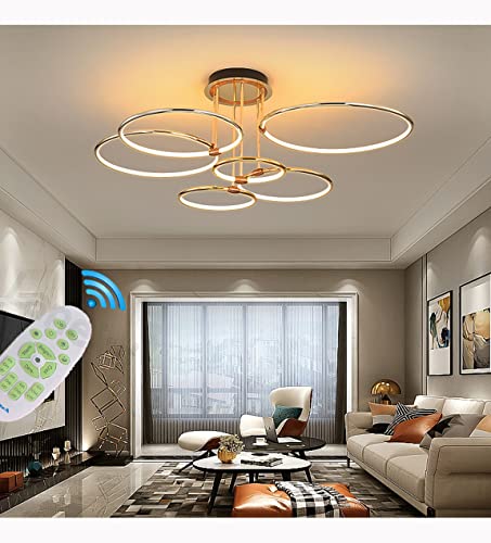 Wohnzimmerlampe Deckenleuchte LED Pendelleuchte Dimmbar Gold Esszimmer Schlafzimmer Hängend Lampe Modern Rund Ring Design Deckenlampe für Wohnzimmer Esstisch Büro Küche Deko mit Fernbedienung Lampe Wohnzimmerlampe Deckenleuchte LED Pendelleuchte Dimmbar Gold Esszimmer Schlafzimmer Hängend Lampe Modern Rund Ring Design Deckenlampe für Wohnzimmer Esstisch Büro Küche Deko mit Fernbedienung Lampe von Lanekd