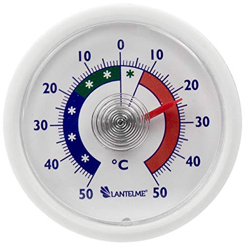 Lantelme Kühlschrankthermometer selbstklebend analog deutsche Herstellung für Kühlschrank Gefrierschrank Thermometer 2456 von Lantelme