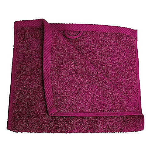 Lanudo Luxus Gästehandtuch Pure Line Webbördüre 100% Frottier Baumwolle 30 x 50 cm Pink von Lanudo