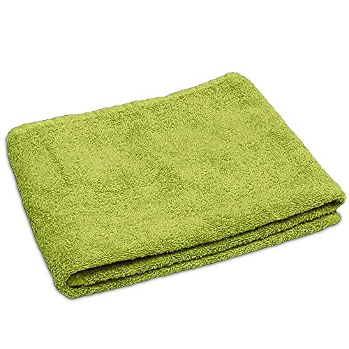 Lanudo® Luxus Handtuch 600g/m² Pure Line 50x100 cm mit Bordüre.100% feinste Frottier Baumwolle in höchster Qualität, Farbe: Lime/Limone von Lanudo