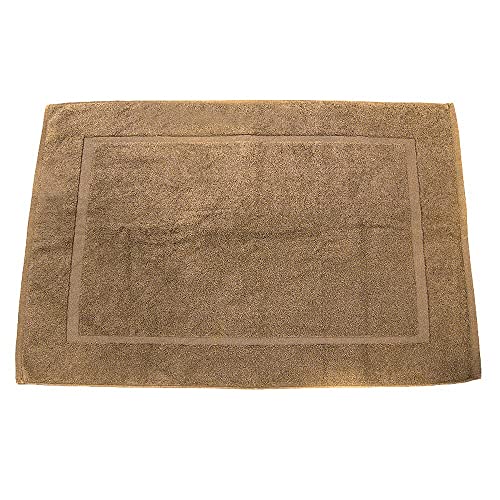 Lanudo Luxus Badematte Pure Line Bordüre 100% Frottier Baumwolle 60 x 90 cm, Farbe Beige von Lanudo