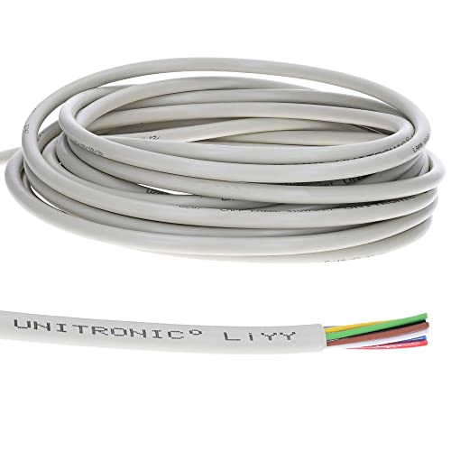 10 Meter Lapp 0028304 UNITRONIC LiYY PVC-Datenleitung 4x0,25 mm² I Lötkabel für Platine I Signalleitung I Klingelkabel I Verlängerung LED Kabel 4-adrig von Lapp