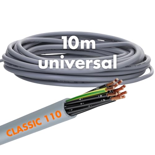 10 Meter Lapp 1119003 Ölflex Classic 110 PVC Steuerleitung 3x0,5 mm² mit grün-gelben Schutzleiter 3G0,5 mm² I Steuerkabel 3 adrig I Kabel 3 adrig von Lapp