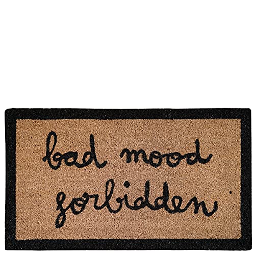 Laroom Fußmatte Bad Mood forbiden braun, 40 x 70 x 1,8 cm von Laroom