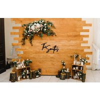 Hochzeit Nachname Wandkunst - Braut Name Kunst Holz Wort Text Dekoration Stil 2 von Lasaris