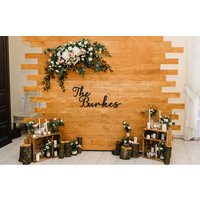 Hochzeit Nachname Wandkunst - Braut Name Kunst Holz Wort Text Dekoration Stil 3 von Lasaris