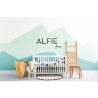 Name Wandkunst - Kinderzimmer Holz Wort Text Kunst Schlafzimmer Geschenk Double Line Style 1 von Lasaris