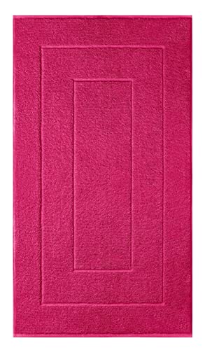 Lashuma Grosse Badezimmermatte Rot - Rhabarber, Weicher Vorleger 50x90 cm, Serie: London von Lashuma