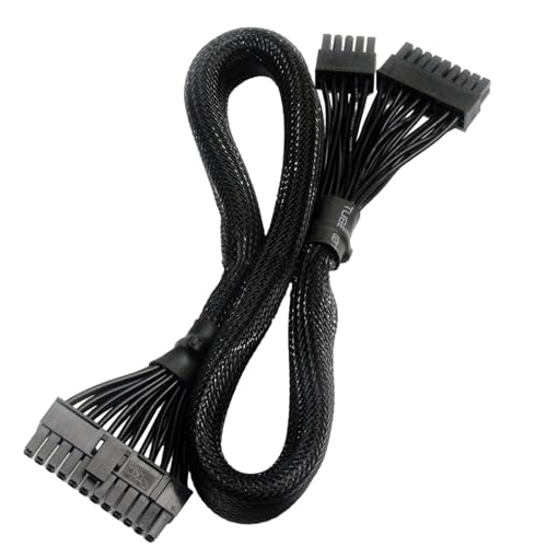 18 + 10 Pin auf 24 Pin ummanteltes Kabel, 24-poliges PSUs, modulares Netzteilkabel für G1, G2, P2, T2 Module, Netzteil, PC, 18 AWG von Laspi