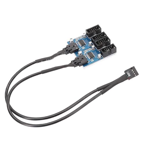 Laspi 9Pin USB Header Splitter Stecker 1 Zu 2/4 Weibliche Verlängerung Kabel Karte Für Motherboard USB 2 0 Splitter Kabel Stecker USB Expansion Karte von Laspi