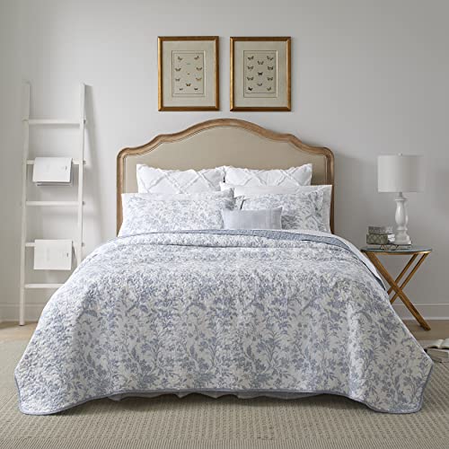 Laura Ashley Home - Amberley Collection – Luxuriöses, besonders weiches Steppdecken-Set, bequem und stilvoll, perfekt für alle Jahreszeiten, Queensize, Spa Blue von Laura Ashley