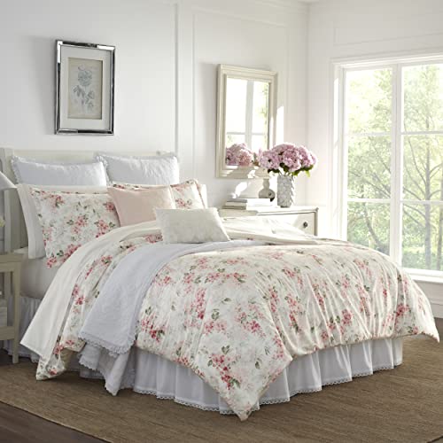 Laura Ashley - Queen-Size-Bettwäsche-Set, Luxus-Bettwäsche mit passenden Kissenbezügen, stilvolle Wohnkultur für alle Jahreszeiten (Glyzinien-Rosa, Queen) von Laura Ashley