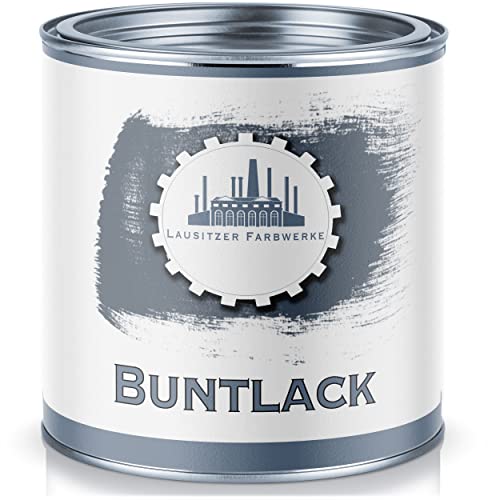 Lausitzer Farbwerke Buntlack traditioneller robuster Kunstharzlack bunte Lack-Farbe einfache Bearbeitung, hohe Qualität, schnelltrocknend, Universal-Lack (2,5 L, Moosgrün (RAL 6005)) von Lausitzer Farbwerke