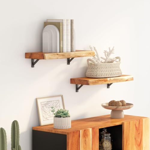 Lauuoeriau Furniture Item Home Wandregal 40 x 20 x 2,5 cm rechteckig Massivholz Akazie Wohnkanten-Möbel Lauuoeriau Furniture Item Home Wandregal 40 x 20 x 2,5 cm rechteckig Massivholz Akazie Wohnkanten-Möbel von Lauuoeriau