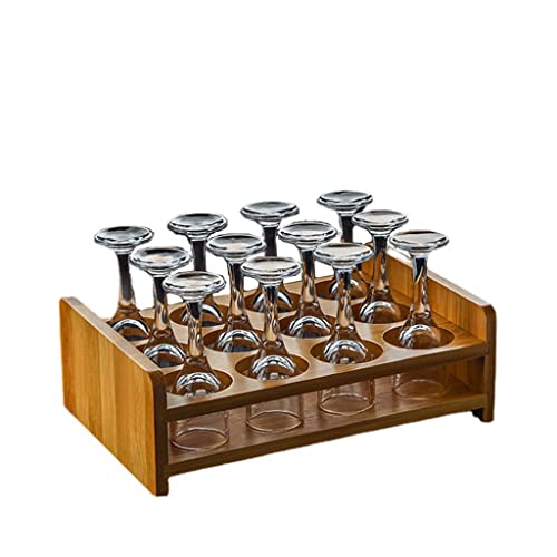Kristallglas Spiritusglas-Set mit Getränkehalter aus Holz Wodka Brandy Kleines Weinglas Shochu-Glas Bar Weinglas-Set (12-teiliges Set) von Lavendre