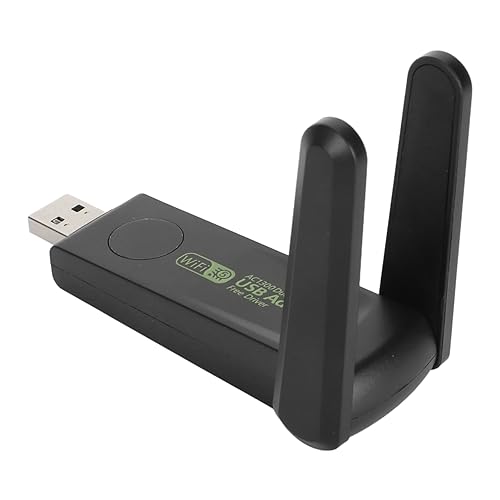 Lazmin112 1300 Mbit/s Wireless-Netzwerkkartenadapter mit Dualband-High-Gain-Antenne, USB3.0-WLAN-Adapter für PC, Unterstützt 2,4 G 5 G, 802.11aC-Standard, Kühlkörper-Design von Lazmin112