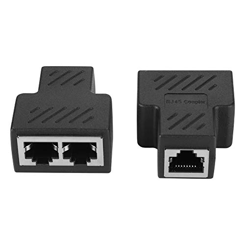 Lazmin112 2 Stück 3,5 Mm Männlicher RJ45-8-Kern-Jack-Adapter, POE-Netzwerkverteiler für Gleichzeitigen Internetzugang, Stabile Signalübertragung von Lazmin112