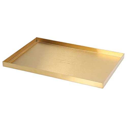 Lazmin112 Moderne Metall-Goldplatte, rechteckiges Ablagefach, Kosmetik-Schmuck-Display-Edelstahl-Tablett, einfacher nordischer Stil von Lazmin112