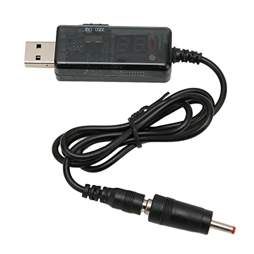 USB-Boosting-Kabel, 5 V Bis 9 V 12 V, Einstellbares DC-USB-Aufwärtskabel, Tragbares Aufwärtswandlerkabel mit 3,5 X 1,35 Mm Steckerspitze, für Lüfter, Tisch, Lampe von Lazmin112
