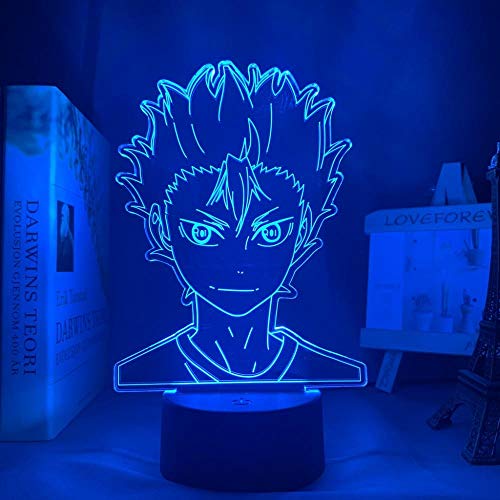 Anime Haikyuu Nishinoya Yuu 3D Illusion Licht für Kinder Schlafzimmer Dekoration RGB Crowd LED Nachtlicht Kind Geburtstagsgeschenk-7 Farben Keine Fernbedienung von Lbvrgg