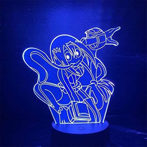 Anime Mein Held Akademie Asui Tsuyu RGB Bunte Nachtlicht 3D LED Illusion Lampe Raum Atmosphäre Kind Weihnachten Geburtstagsgeschenke-7 Farbe keine Fernbedienung von Lbvrgg