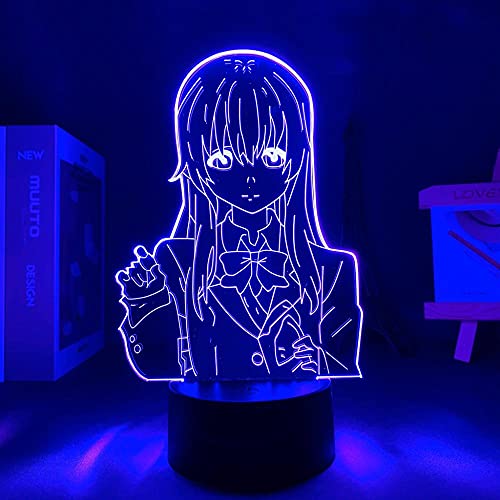 Anime Silent Stimme Shouko Nishimiya Figur LED Room Decor Light Night Lampe Kid Bithday Geschenk Manga Acryl 3D Illusionslampe-16 Farbe mit Fernbedienung von Lbvrgg