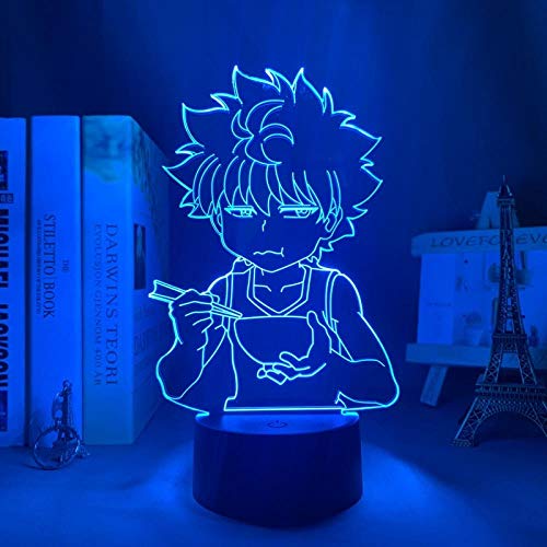 Jäger X Hunter-Killua LED Illusion Licht Schlafzimmer Dekoration Nachtlicht Hxh Anime RGB Bunte 3D Acryl Neonlampe Geburtstagsgeschenk-16 Farbe mit Fernbedienung von Lbvrgg
