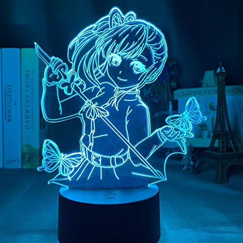 LED Nachtlampe Anime Figur Demon Slayer Agatsuma Zenitsu Dekoration Schlafzimmer Kimetsu Nein Yaiba 3D Illusion Licht-16 Farbe mit Fernbedienung_TT04. von Lbvrgg