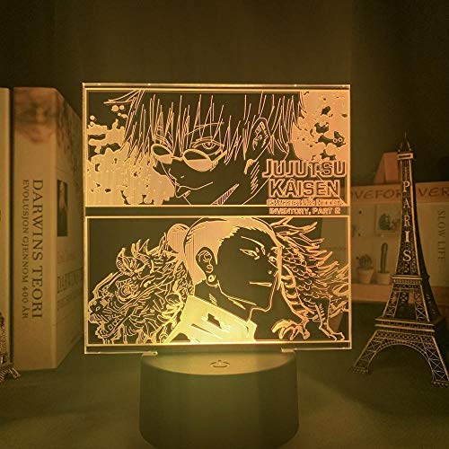 LED-Nachtlampe für Kinder Schlafzimmer Dekoration Anime Jujutsu Kaisen 3D Neonlicht Illusion Licht Umgebungslicht-101._16 Farbe mit Fernbedienung von Lbvrgg