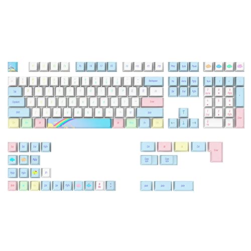 Lckiioy Praktische Personalisierung 139 Tasten PBT Tastenkappen Tragbar Nützlich für DIY Sublimation Mechanische Tastenkappe, B von Lckiioy