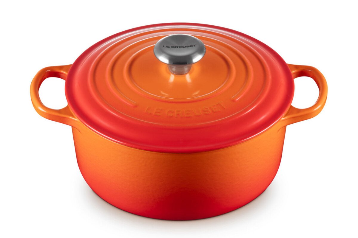 Le Creuset Bräter mit Deckel 24 cm Signature ofenrot von Le Creuset