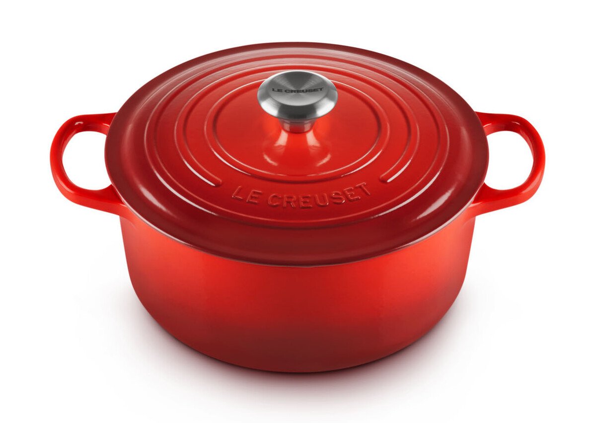 Le Creuset Bräter mit Deckel 26 cm Signature kirschrot von Le Creuset