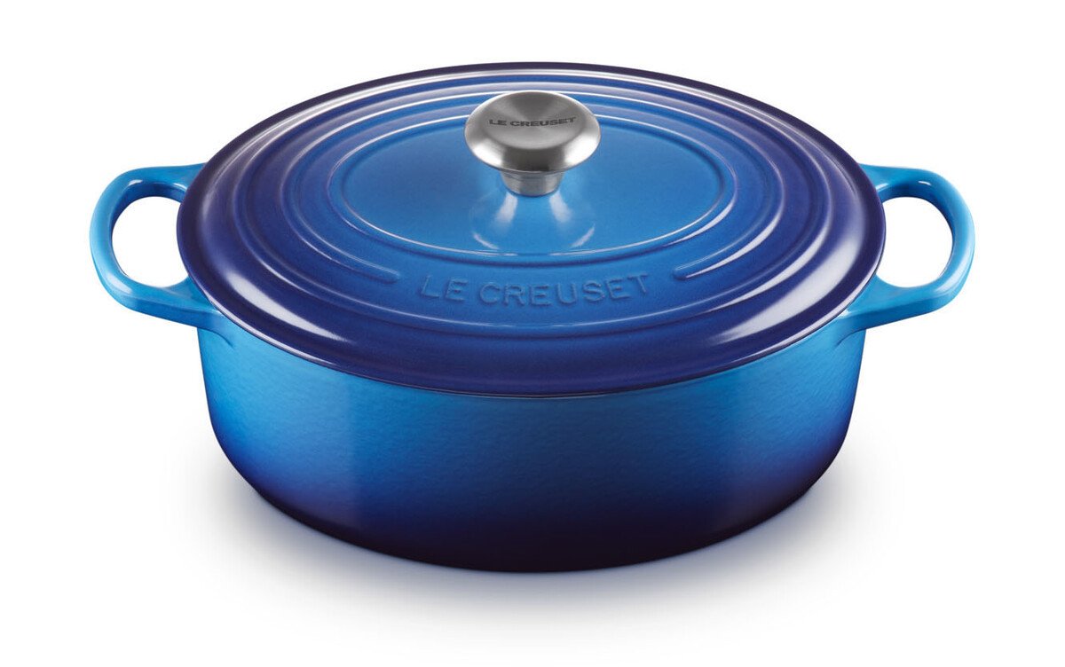 Le Creuset Bräter mit Deckel 29 cm Signature azure von Le Creuset