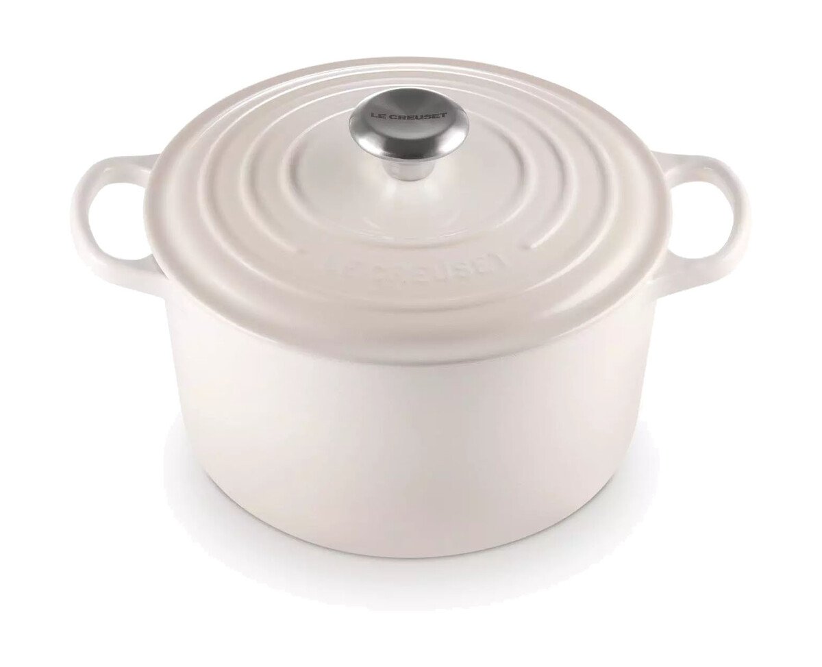 Le Creuset Bräter hoch mit Deckel 24 cm Signature Meringue von Le Creuset