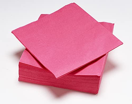 Le Nappage 50 Servietten aus Watte 33 x 33 cm, 2-lagig, FSC, Zellulose, Fuchsia, 33 x 33 cm von Le Nappage