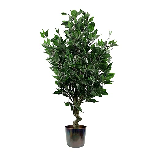 Leaf Ficus Pflanzgefäß, realistisch, gemischte Materialien, 110 cm, immergrün, Mehrfarbig von Leaf